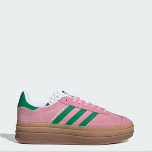 Adidas Gazelle Pink and Green Sneakers